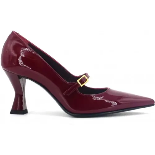 Bordeaux Lackleder Pumps , Damen, Größe: 41 EU - Giampaolo Viozzi - Modalova