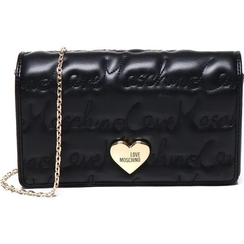 Quilted Shoulder Bag with Chain Strap , female, Sizes: ONE SIZE - Love Moschino - Modalova