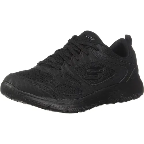 Summit Mesh Leder Sneakers Schnürung Flach , Herren, Größe: 41 EU - Skechers - Modalova