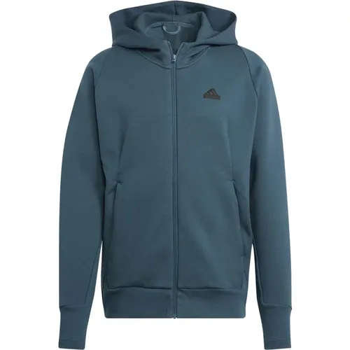 Zip-Through Sweatshirt for Men , male, Sizes: XL - Adidas - Modalova