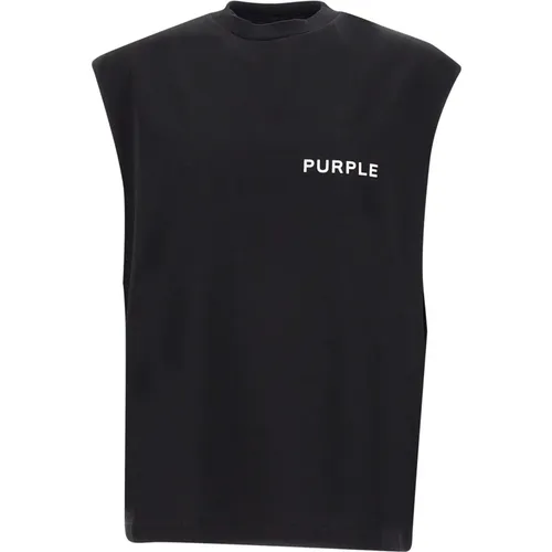 Stylish T-shirts and Polos in , male, Sizes: S - Purple Brand - Modalova