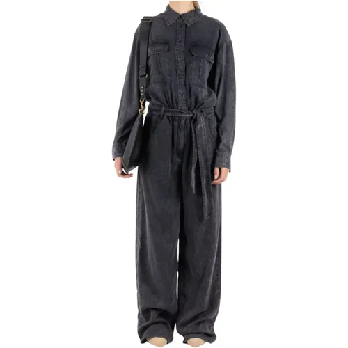 Schwarzer Lyocell Jumpsuit , Damen, Größe: S - Isabel Marant Étoile - Modalova