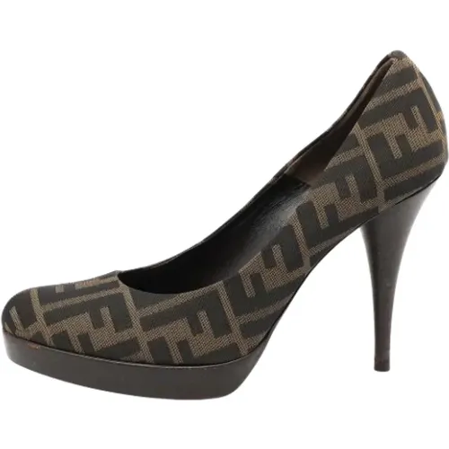 Pre-owned Canvas heels , female, Sizes: 5 UK - Fendi Vintage - Modalova