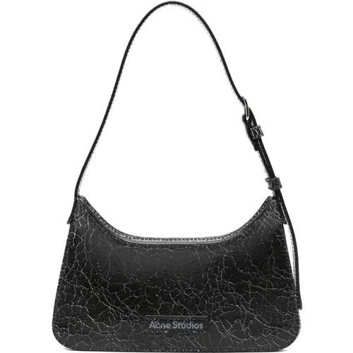 Geknackte Leder Schultertasche , Damen, Größe: ONE Size - Acne Studios - Modalova