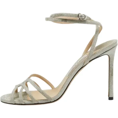 Pre-owned Fabric sandals , female, Sizes: 6 1/2 UK - Jimmy Choo Pre-owned - Modalova