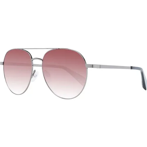 Stilvolle Gunmetal Aviator Sonnenbrille mit Braunen Verlaufsgläsern - Ted Baker - Modalova