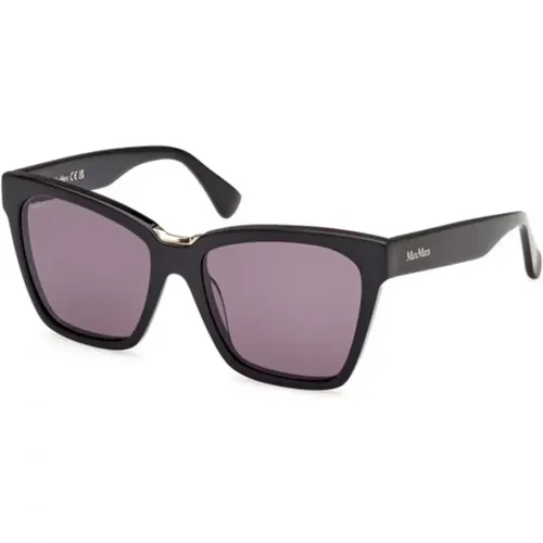 Shiny Smoke Sunglasses , female, Sizes: 55 MM - Max Mara - Modalova