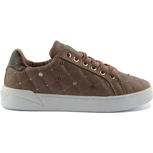 Quilted Logo Charm Trainers Women , female, Sizes: 3 UK - Guess - Modalova