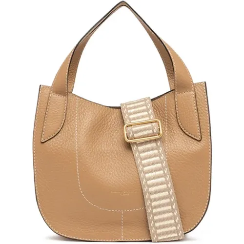 Double-handle handbag in maxi grain leather , female, Sizes: ONE SIZE - Gianni Chiarini - Modalova