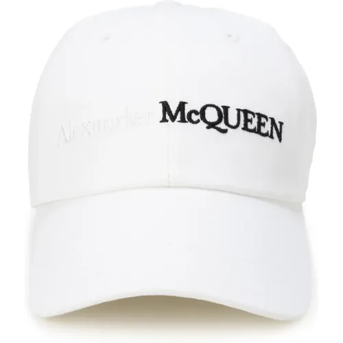 Logo Embroidered Cotton Baseball Cap , male, Sizes: M, L - alexander mcqueen - Modalova