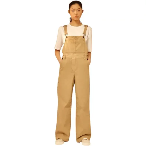 Tinted Gabardine Overall with Adjustable Straps , female, Sizes: 2XS, S, XS - Semicouture - Modalova