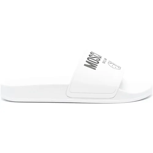 Sandals with Cut-Out Detail , male, Sizes: 5 UK - Moschino - Modalova