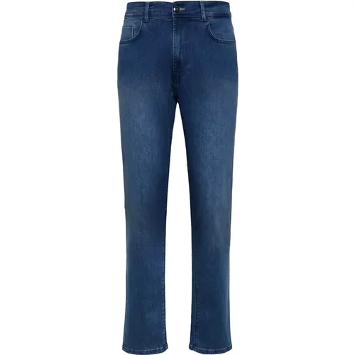 Mittelblaue Stretch-Denim-Jeans , Herren, Größe: W31 - Boggi Milano - Modalova