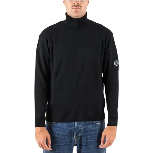 Lambswool Rollkragen Strickpullover , Herren, Größe: M - C.P. Company - Modalova