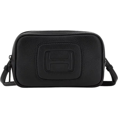Leather Maxi H Bag , female, Sizes: ONE SIZE - Hogan - Modalova