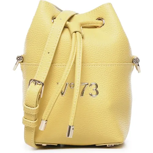 Gelbe Mini Eimer Tasche mit Zugband - V73 - Modalova