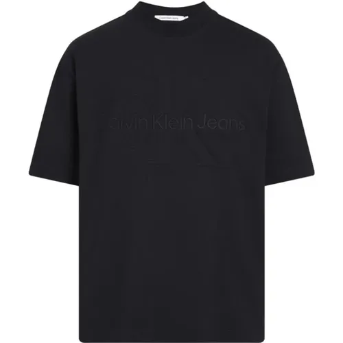 Premium Monologo T-Shirt Frühling/Sommer Kollektion , Herren, Größe: L - Calvin Klein Jeans - Modalova