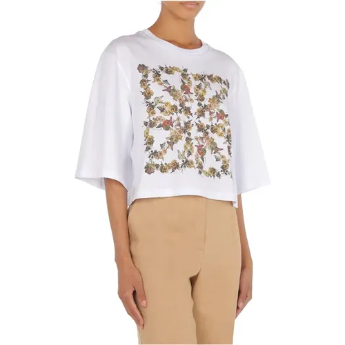 Floral Print T-shirt , female, Sizes: S, XS - alberta ferretti - Modalova