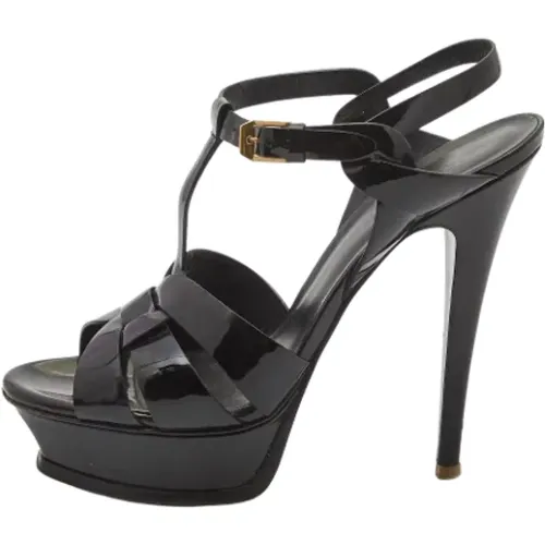 Pre-owned Leather sandals , female, Sizes: 4 1/2 UK - Yves Saint Laurent Vintage - Modalova