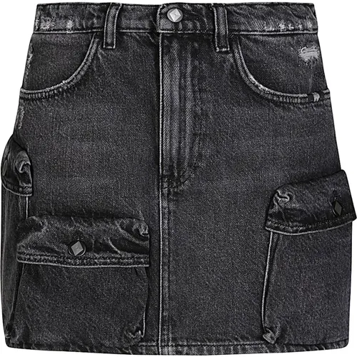 Schwarze Logo-Jeans , Damen, Größe: W27 - Amish - Modalova