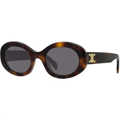Braune Sonnenbrille für Frauen Aw23 , Damen, Größe: 52 MM - Celine - Modalova