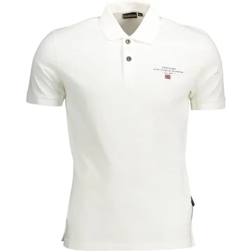 Polo-Shirt mit Logo-Stickerei , Herren, Größe: M - Napapijri - Modalova