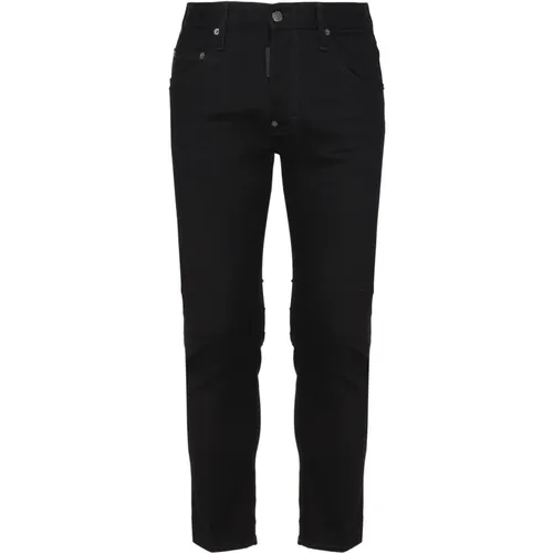 Marineblaue Baumwoll-Denim-Jeans , Herren, Größe: S - Dsquared2 - Modalova