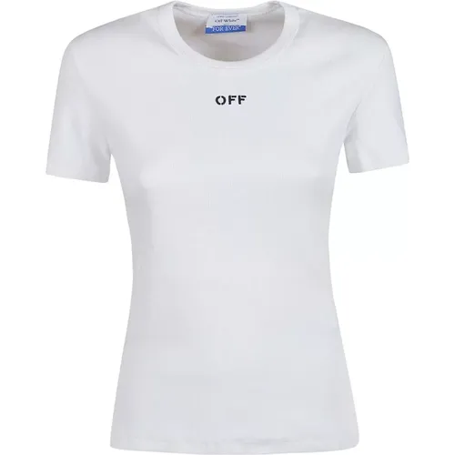 Off , T-Shirts , Damen, Größe: M - Off White - Modalova