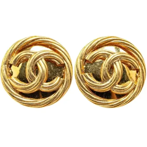 Pre-owned Metal earrings , female, Sizes: ONE SIZE - Chanel Vintage - Modalova