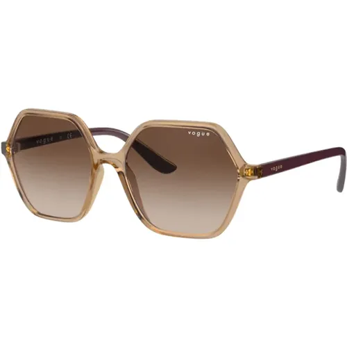 Moderne Rechteckige Sonnenbrille , Damen, Größe: 55 MM - Vogue - Modalova