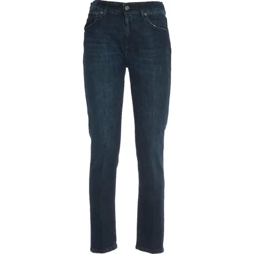 Dunkelblaue Slim Fit Jeans , Damen, Größe: W28 - Dondup - Modalova