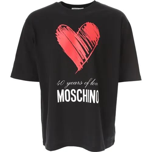 Jahre Liebe T-shirt , Herren, Größe: 2XL - Moschino - Modalova