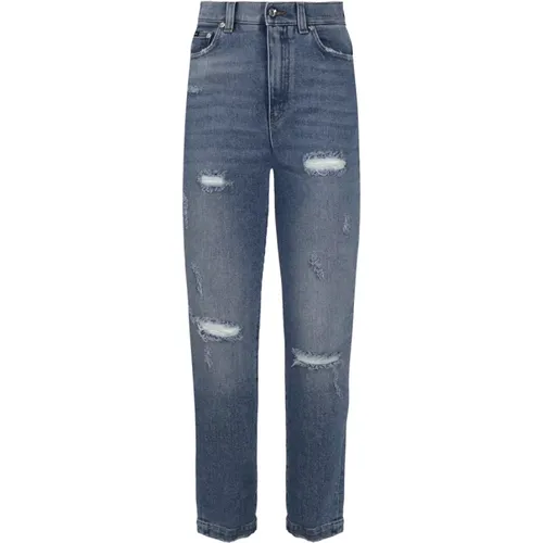 Hohe Taille Blaue Denim Jeans , Damen, Größe: S - Dolce & Gabbana - Modalova