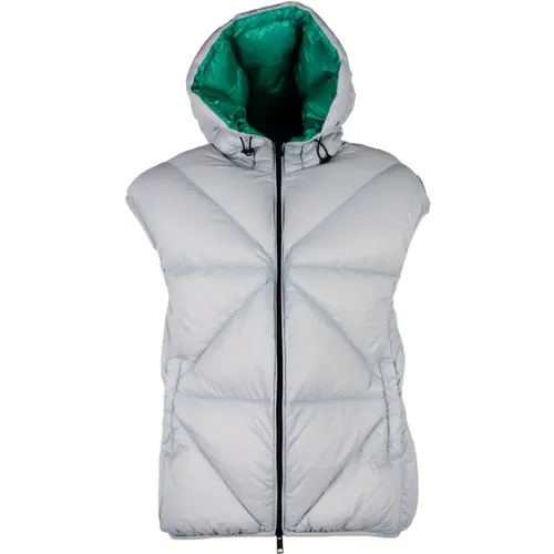 Puffer Vest Green Lining , male, Sizes: M - Centogrammi - Modalova