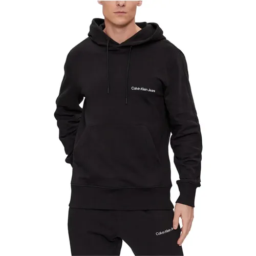 Mens Hooded Sweatshirt , male, Sizes: S, 2XL, M, L - Calvin Klein Jeans - Modalova