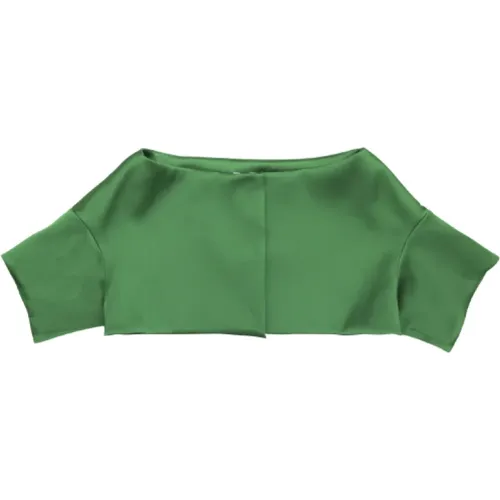 Kurze Grüne Jacke , Damen, Größe: S - P.a.r.o.s.h. - Modalova