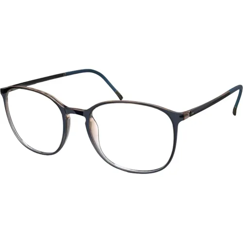 Blau Braun Brillen SPX Illusion , unisex, Größe: 51 MM - Silhouette - Modalova
