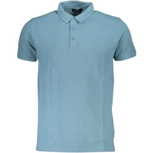 Blau Baumwoll Polo Shirt Bestickt Logo - Cavalli Class - Modalova