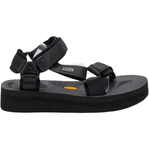 Schwarze Nylon Sandalen mit Vibram Sohle , Herren, Größe: 42 EU - Suicoke - Modalova