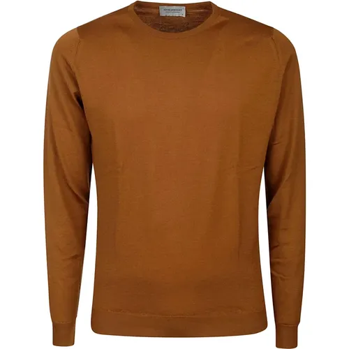 Camel Merino Wool Pullover Sweater , male, Sizes: 2XL - John Smedley - Modalova