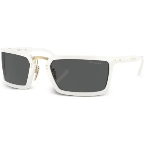 Weiße Sonnenbrille Stilvolles Modell , Herren, Größe: 62 MM - Prada - Modalova