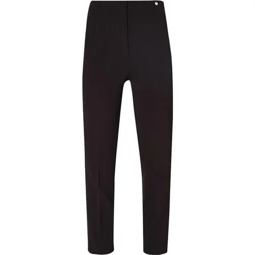 Schwarze Cropped Stretch Damen Hose , Damen, Größe: S - Liu Jo - Modalova