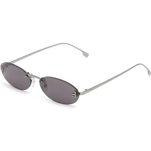 Stylish Sunglasses with Dark Grey Lenses , unisex, Sizes: 54 MM - Fendi - Modalova