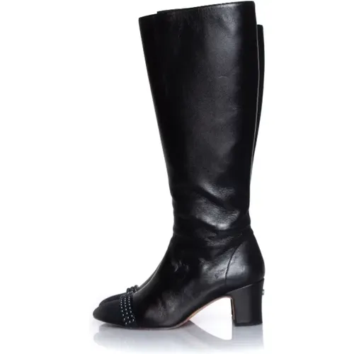 Pre-owned Leather boots , female, Sizes: 5 1/2 UK - Chanel Vintage - Modalova