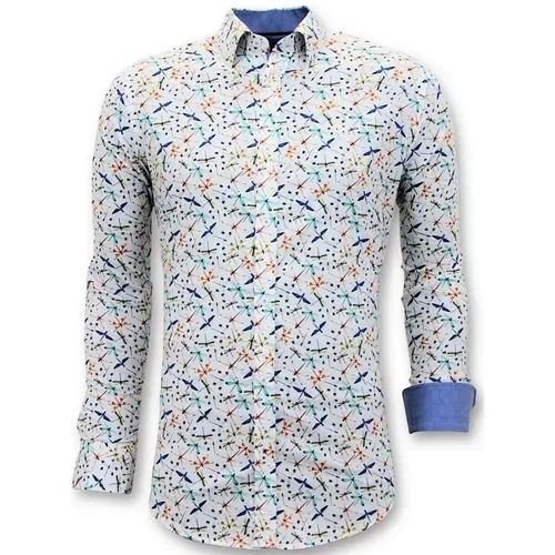Luxus Hemden für Herren Digitaldruck - Slim Fit Hemd - 3063 - Gentile Bellini - Modalova