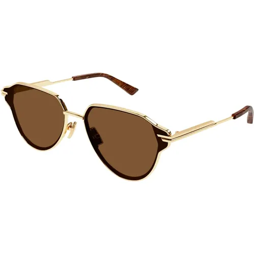 Gold/ Sungles , unisex, Sizes: 63 MM - Bottega Veneta - Modalova