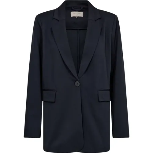 Eleganter Blazer mit Breitem Revers , Damen, Größe: S - FREEQUENT - Modalova