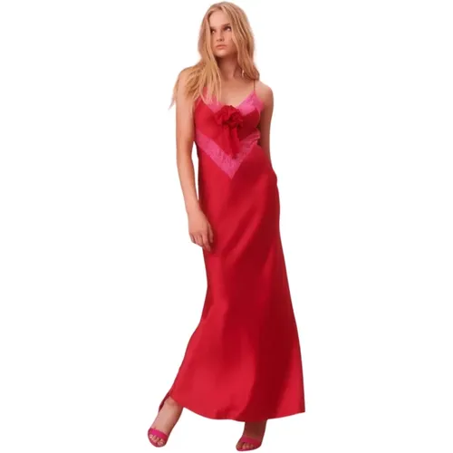 Serita Silk Dress , female, Sizes: M - Loveshackfancy - Modalova