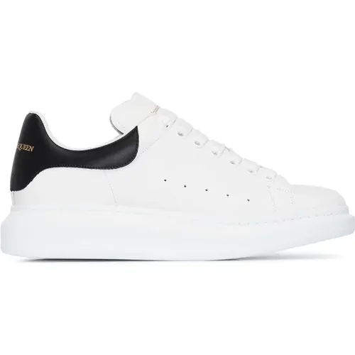 Schwarze Oversize-Ledersneakers mit weißem Absatz , Herren, Größe: 45 EU - alexander mcqueen - Modalova