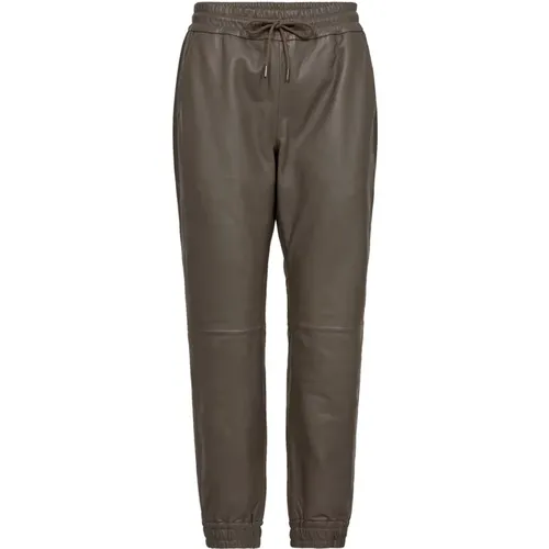 Elephant Leather Joggers Shilohcc Model , female, Sizes: S, XS, XL, L, M - Co'Couture - Modalova